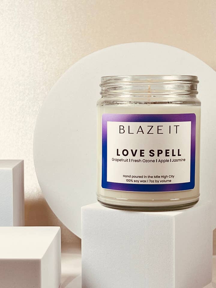 Vela de cera de soja Love Spell para venta al por mayor de Blaze It