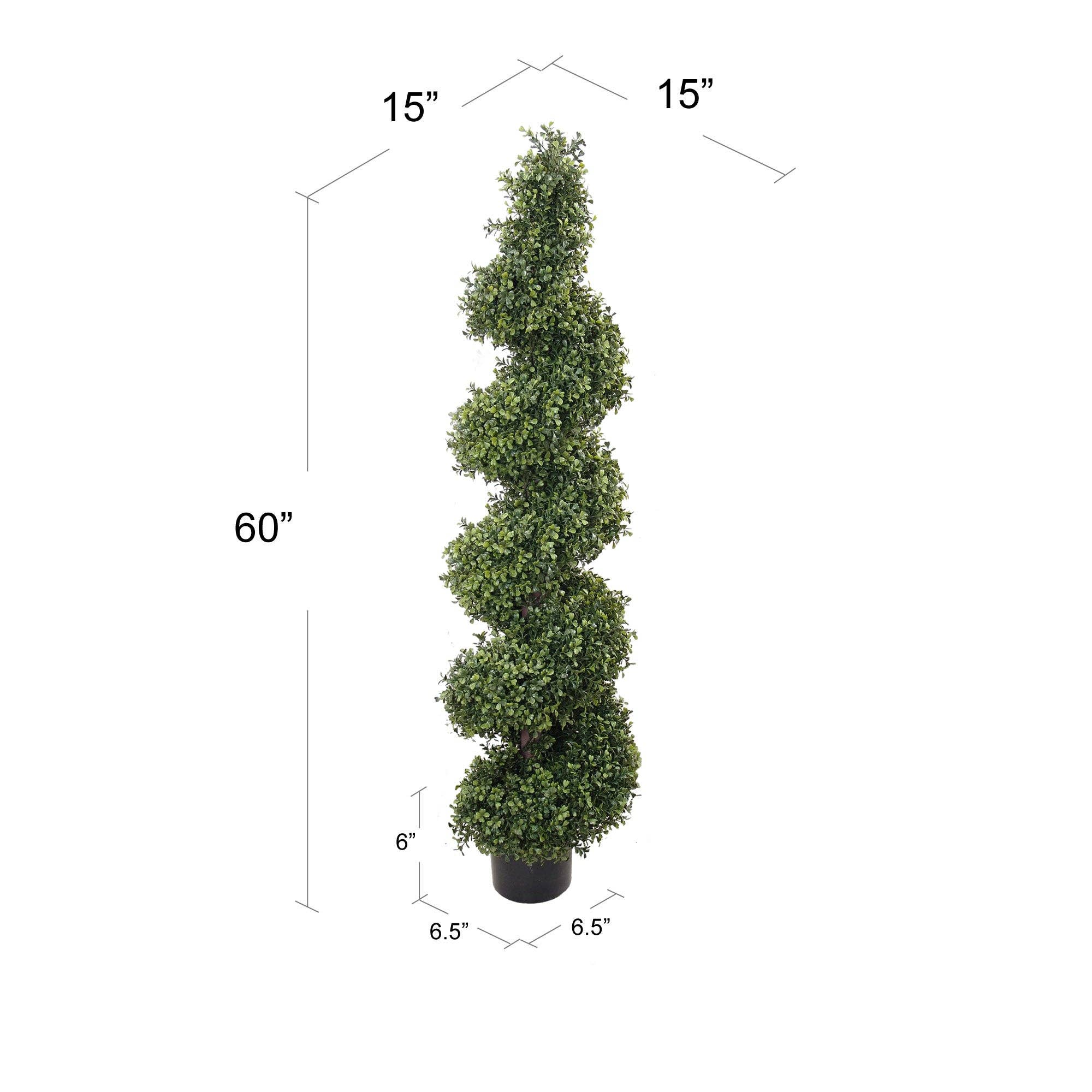 Larksilk - Wholesale Artificial Plant - Boxwood Spiral Topiary Uv Indoor Outdoor 4' Faux1
