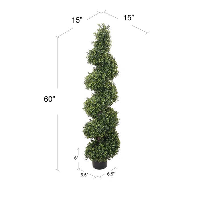 Larksilk - Wholesale Artificial Plant - Boxwood Spiral Topiary Uv Indoor Outdoor 4' Faux1