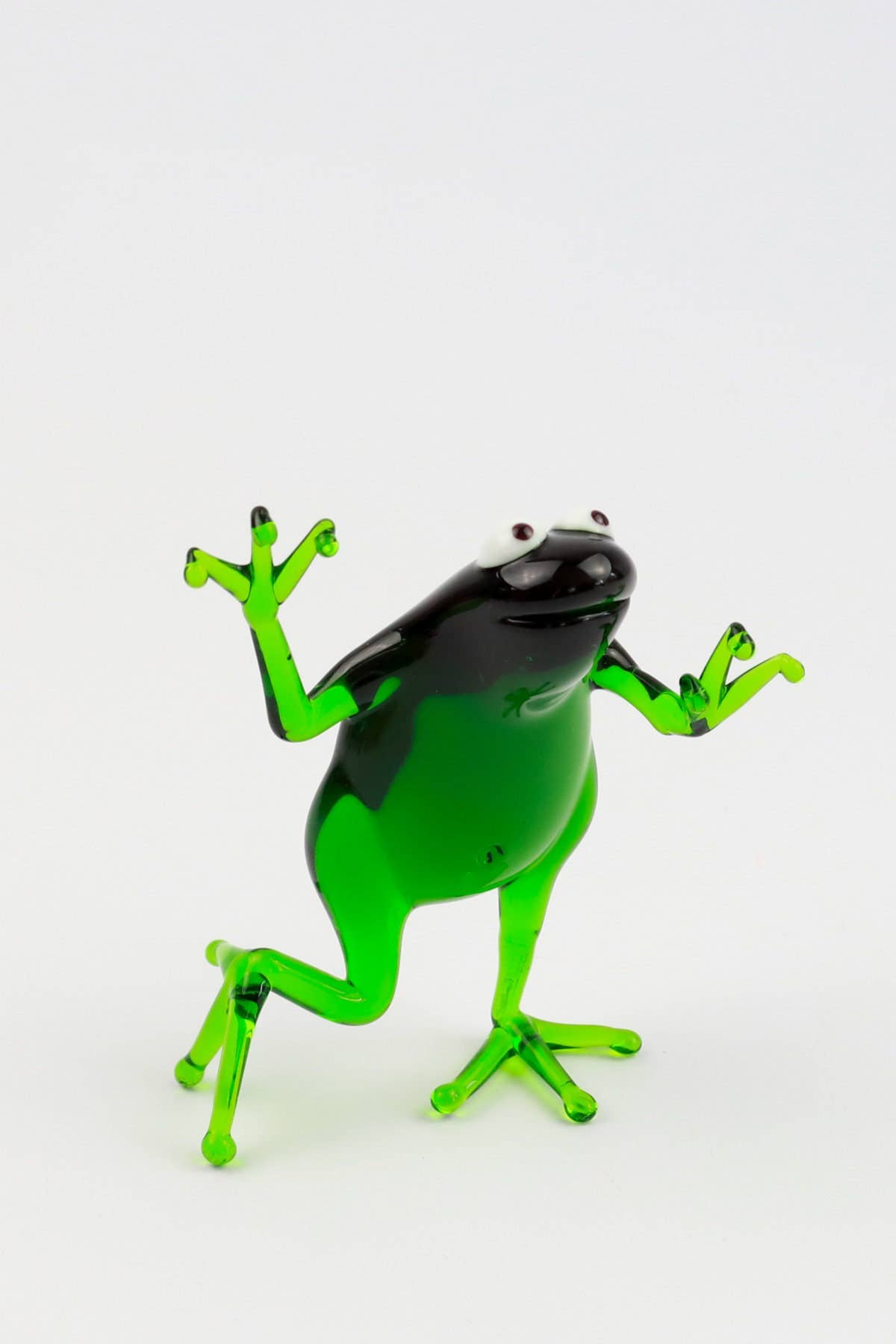 Adamodart - Wholesale Sculpture - Dancing Frog Glass Sculpture, Murano glass animal figurine0