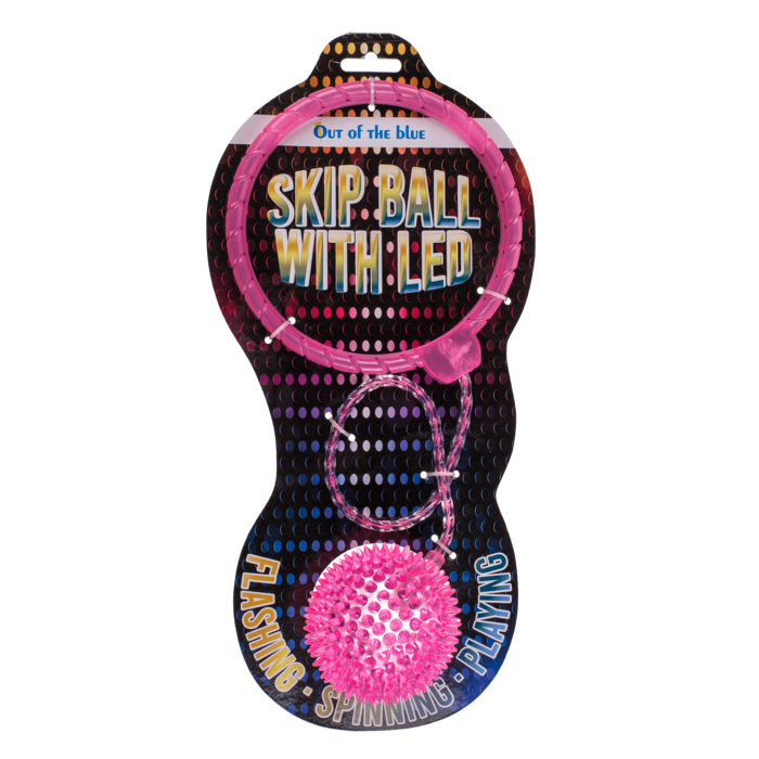 Out of the blue KG – Engroshandel Klassisk legetøj - Børn – Skip ball med LED, ca. 32 x 15 cm, plastik, 4 assorterede farver3