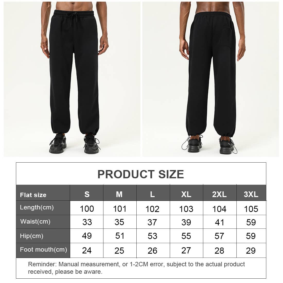 Man Winter Black Loose Drawstring Fitness Sport Sweatpants for wholesale on Faire3