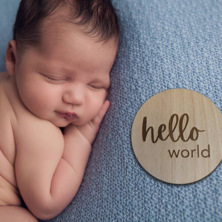 Tiny Teethers - Wholesale Milestone Art/Keepsake - Kids & Baby - Baby Wooden Milestone Discs