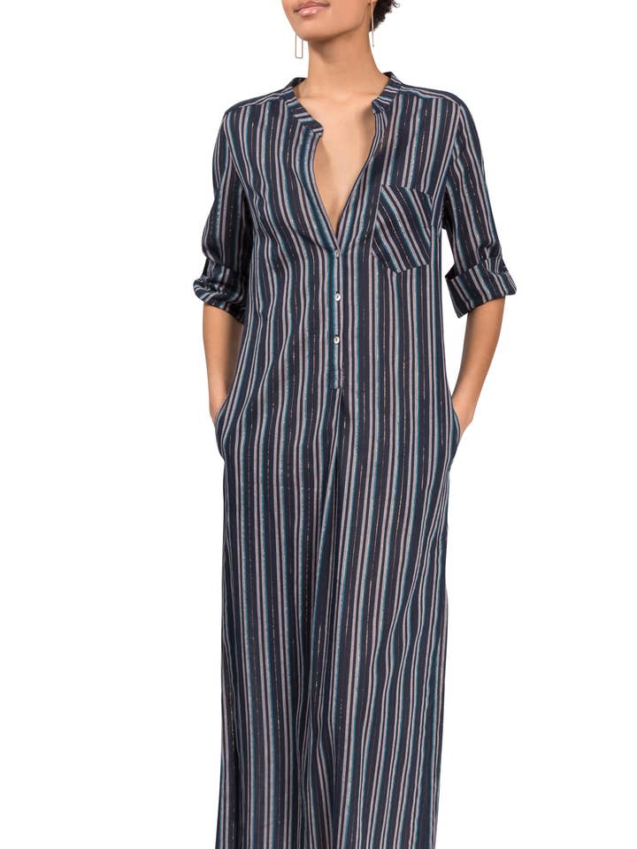 Caftano Tracey - Midnight Stripe per la vendita all'ingrosso da parte di Everyday Ritual