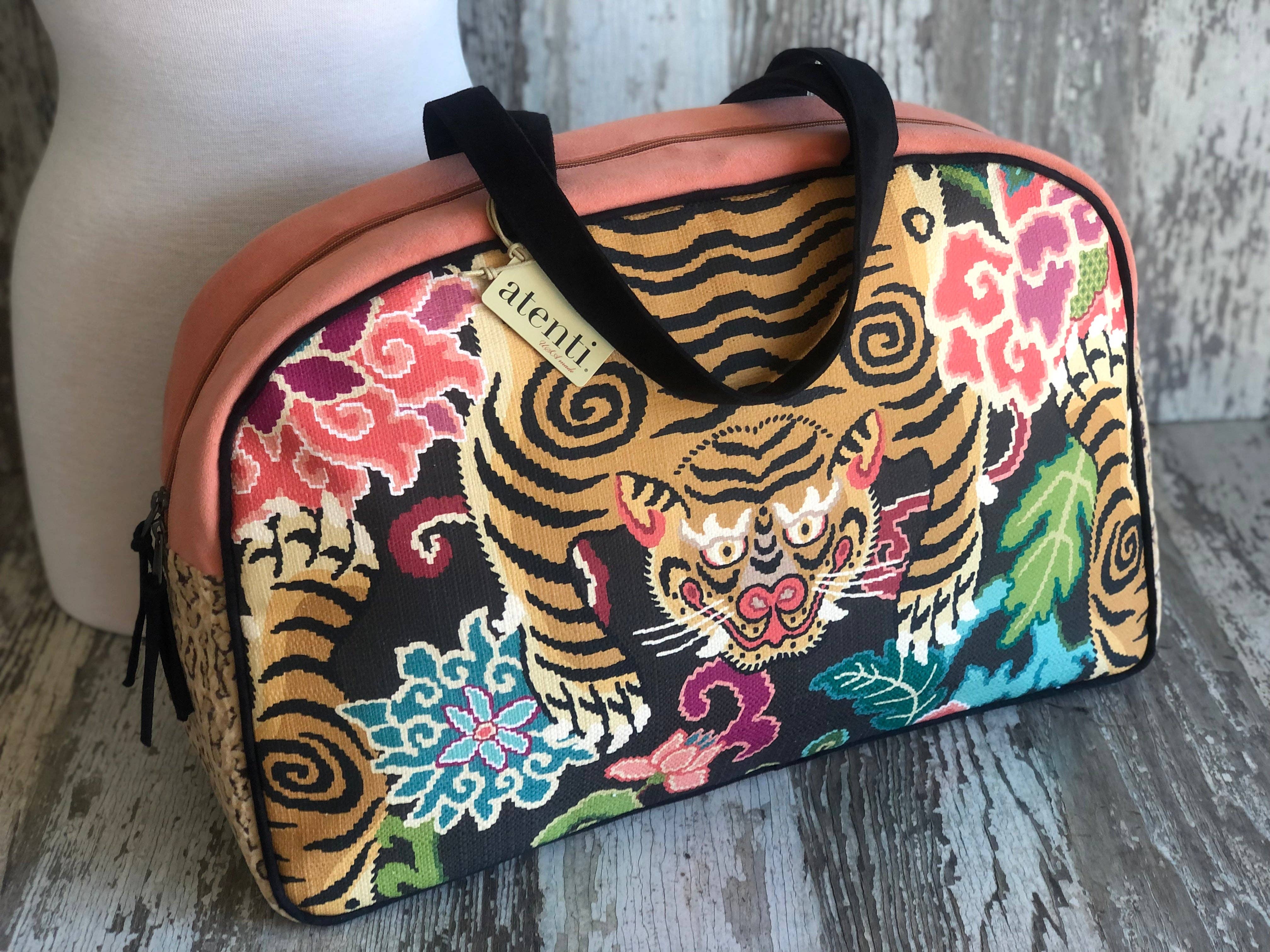 Atenti - Venta al por mayor Bolsa de viaje - Mujer - Le Tigre Overnighter-Atenti USA hecho a mano, bolso de fin de semana, bolsa de viaje4