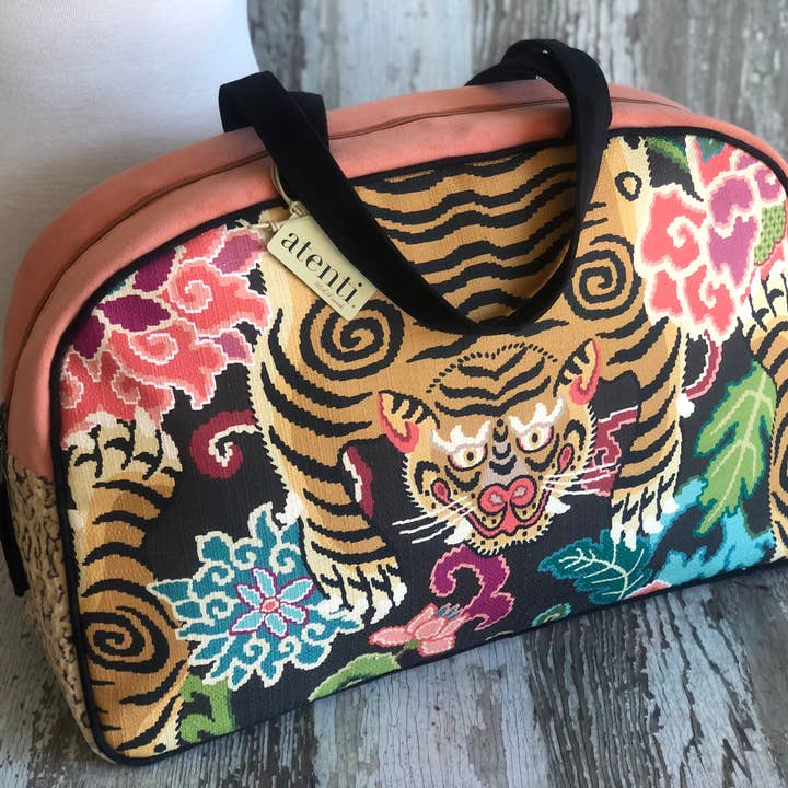 Atenti - Venta al por mayor Bolsa de viaje - Mujer - Le Tigre Overnighter-Atenti USA hecho a mano, bolso de fin de semana, bolsa de viaje4