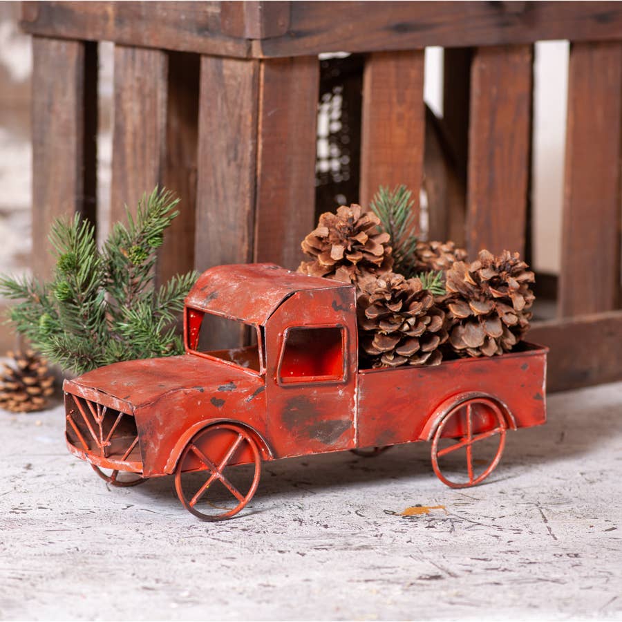 Irvin's Tinware - Wholesale Planter Box - Rustic Red Truck1