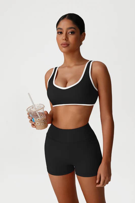 Sodalemon - Wholesale Activewear Set - Women's - Women High-Waisted Butt-Lifting Yoga Set: Sports Bra + Short11