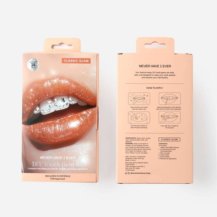 Never Have I Ever - Wholesale DIY craft kit - Classic Glam - DIY Tooth Gem Kit2