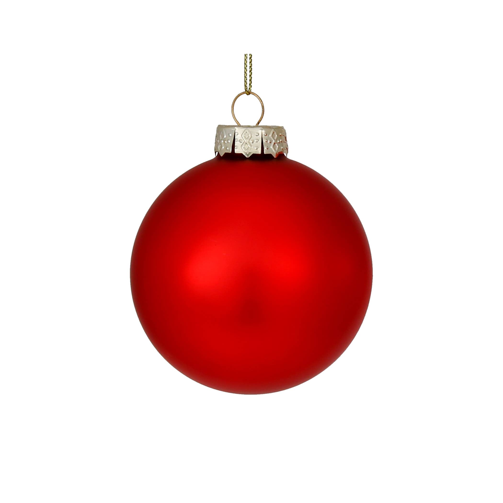 Christmas Tradition - Vente Objets de décoration - Boule de Noël en verre rouge mat de 8 cm0