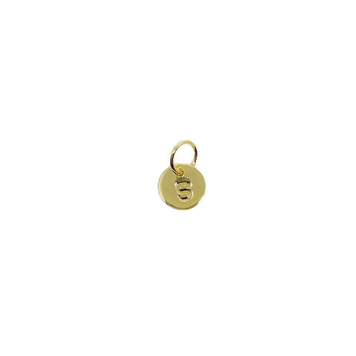 GoldFi – wholesale Individual charm/pendant – Stamped Tiny Initial Letter Charm in 18k Gold Filled Complete Alphabet18