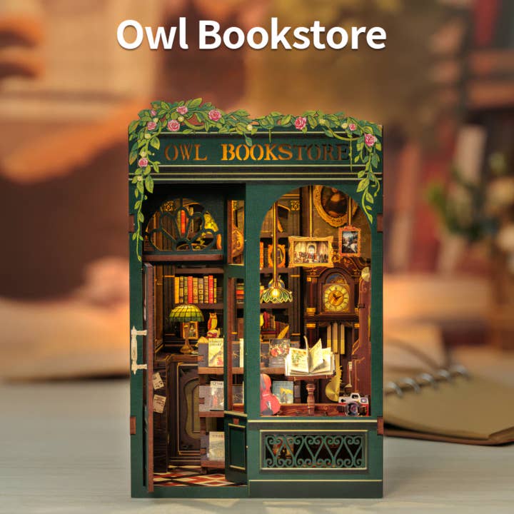 Hands Craft - Wholesale DIY Craft Kit - DIY Book Nook Kit: Owl Bookstore
