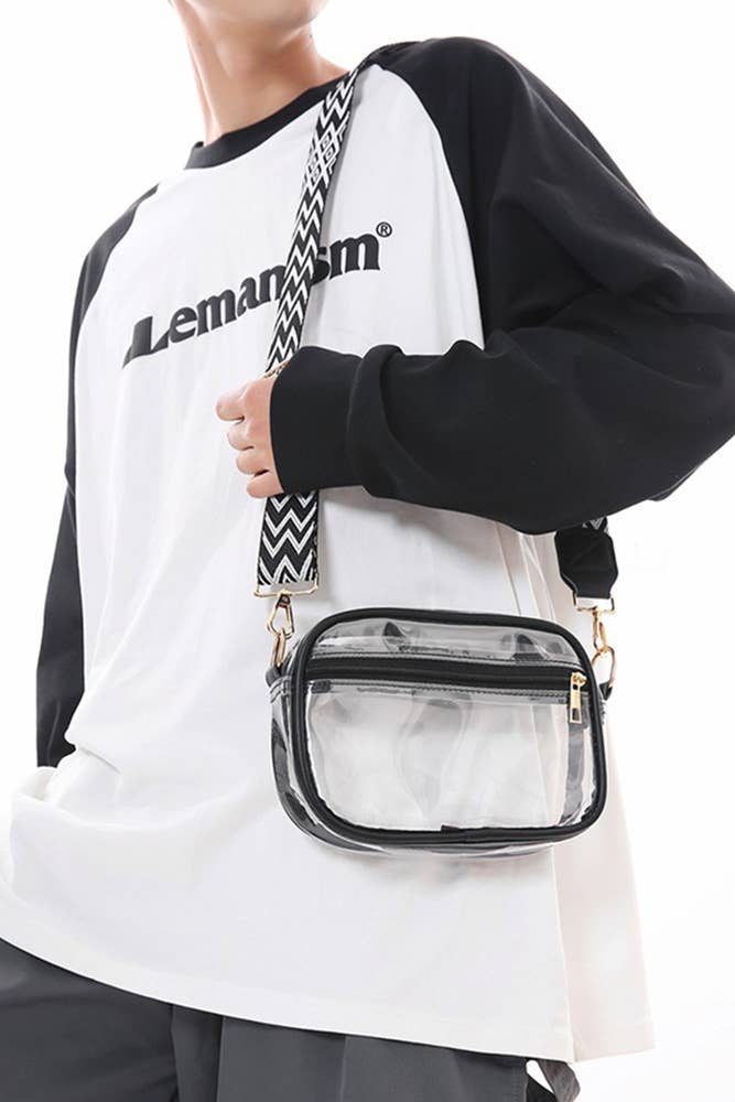 UNISHE – wholesale Crossbody bag – Women's – Aztec Strap PVC Clear Western Crossbody Bag MOQ 3pcs ZK16676