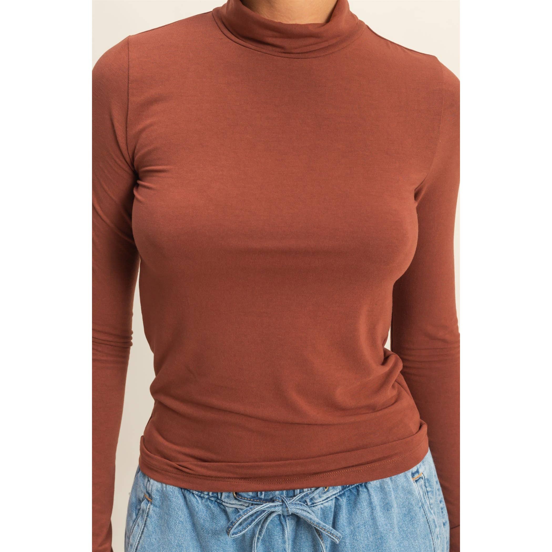 Double Zero - Wholesale Knit Top - Women's - Turtleneck Long Sleeve Fitted Top21