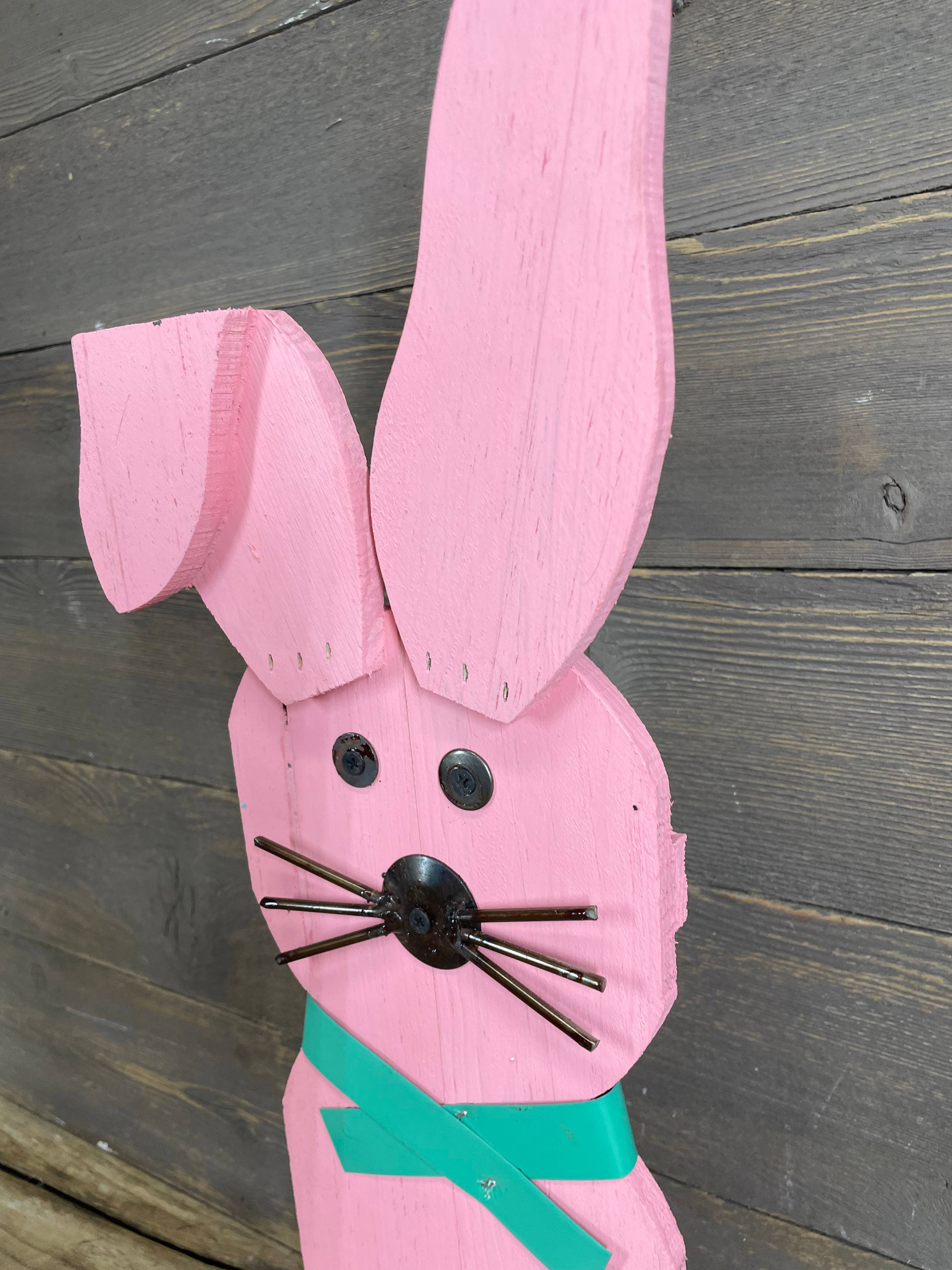 My Amigos Imports - Venta al por mayor Adornos/decoración de exteriores - LIQUIDACIÓN-Conejo de Madera Decorativo de Primavera-Arte de Jardín-8x23-$61