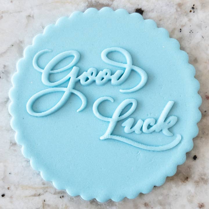 Tampon gaufré Popup Good Luck Biscuit Cookie pour la vente par Cut Bake Stamp