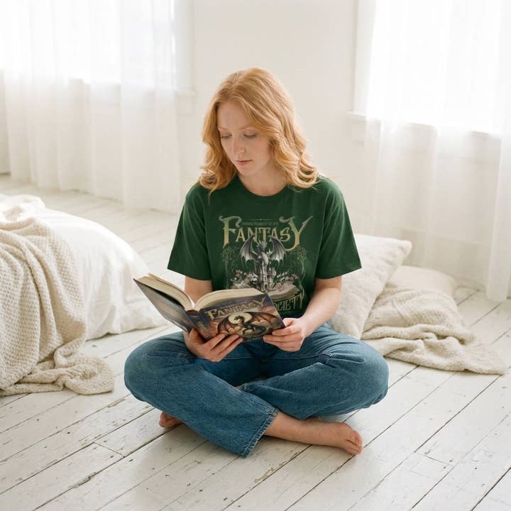 MagicMerchEmporium – wholesale Screen printed t-shirt – Women′s – Fantasy Book Lover Tee8