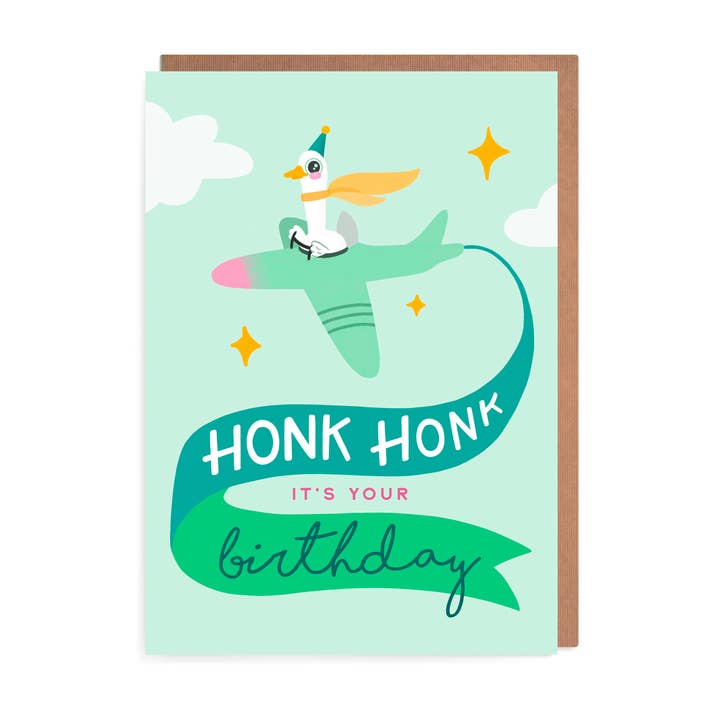 Birthday Goose Card for wholesale by URGHH Card Co.