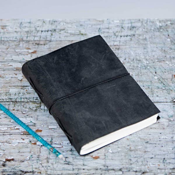 The Paper High Gift Company Limited – wholesale Journal/diary – Large Buffalo Leather Elastic Tie Journal Notebook