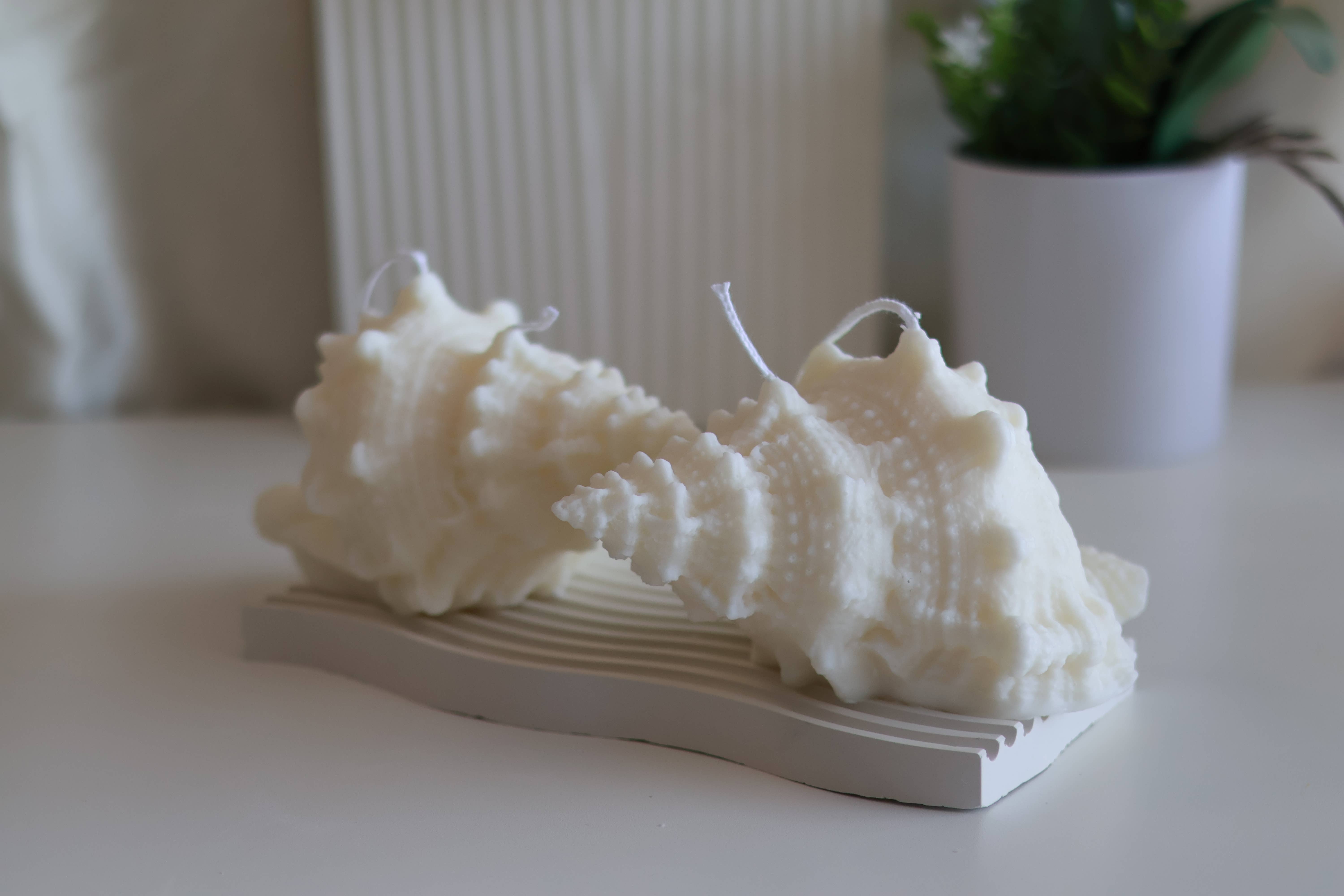 Agaboo Candle – Großhandel Geschenkkerze – Riesige natürliche Muschelkerze 4x7x5in9