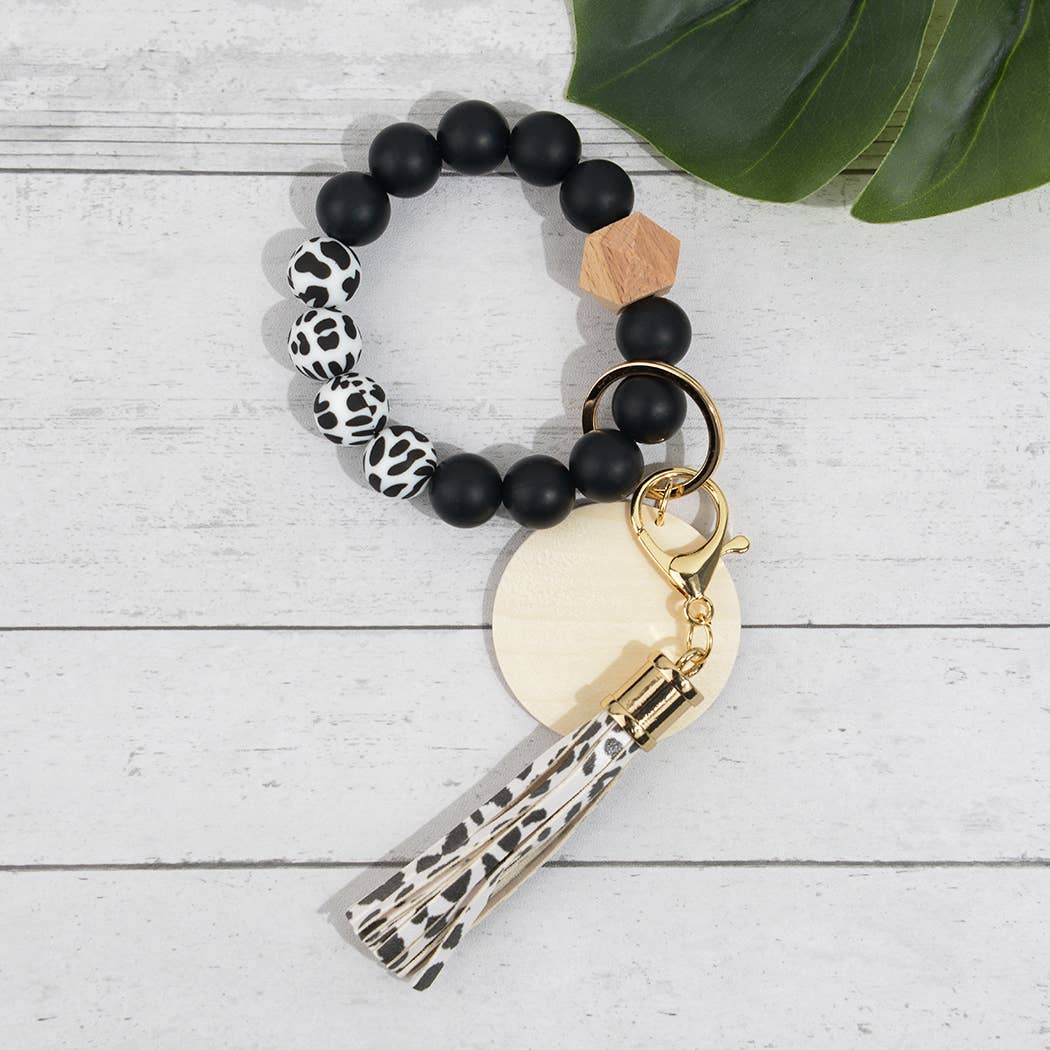 SoapElenGlen – wholesale Keychain bracelet – Silicone Beaded Fringed Keychain Wristlet12