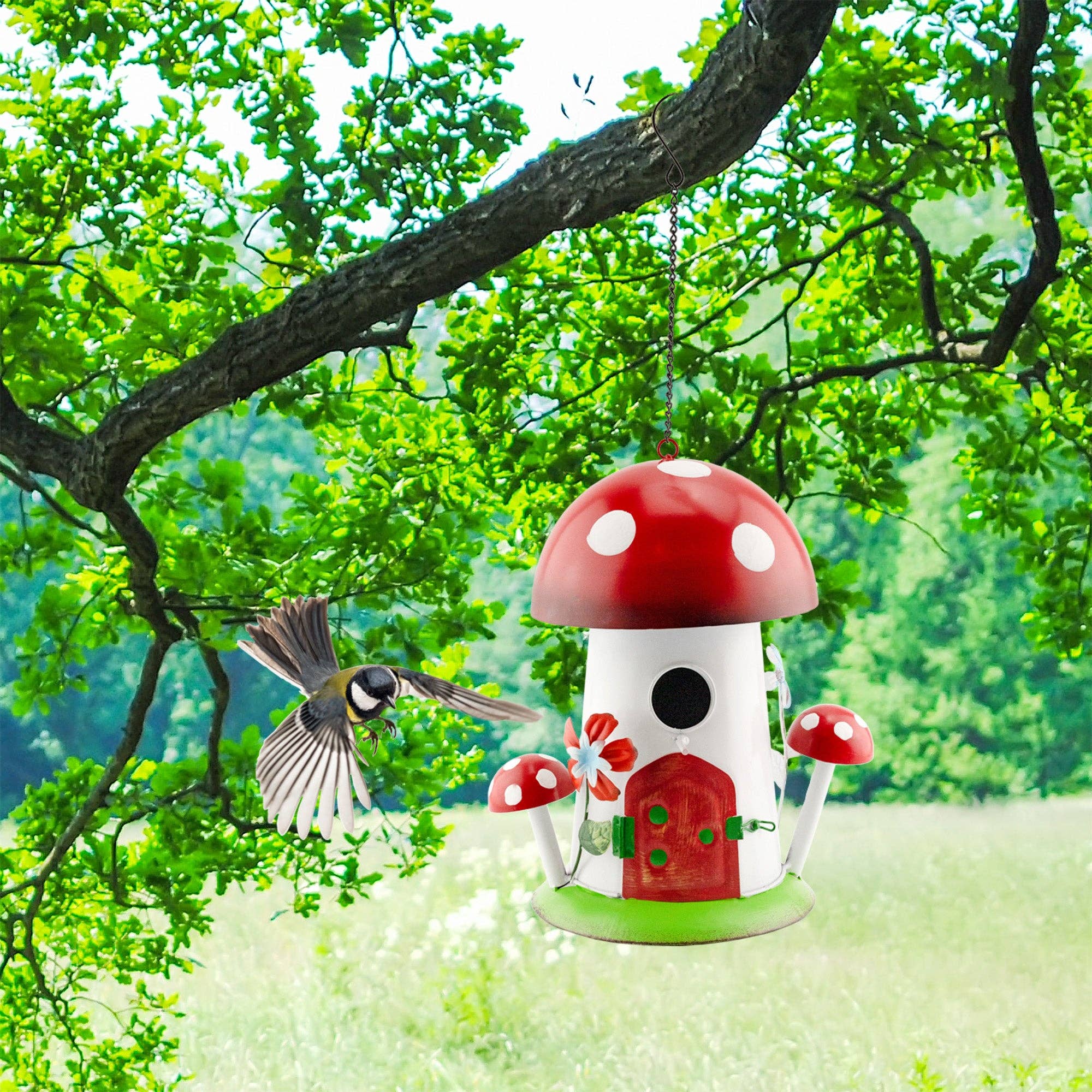 Kurated Korner – Großhandel Vogelhäuser – Esterno pilzförmiges Vogelhaus1