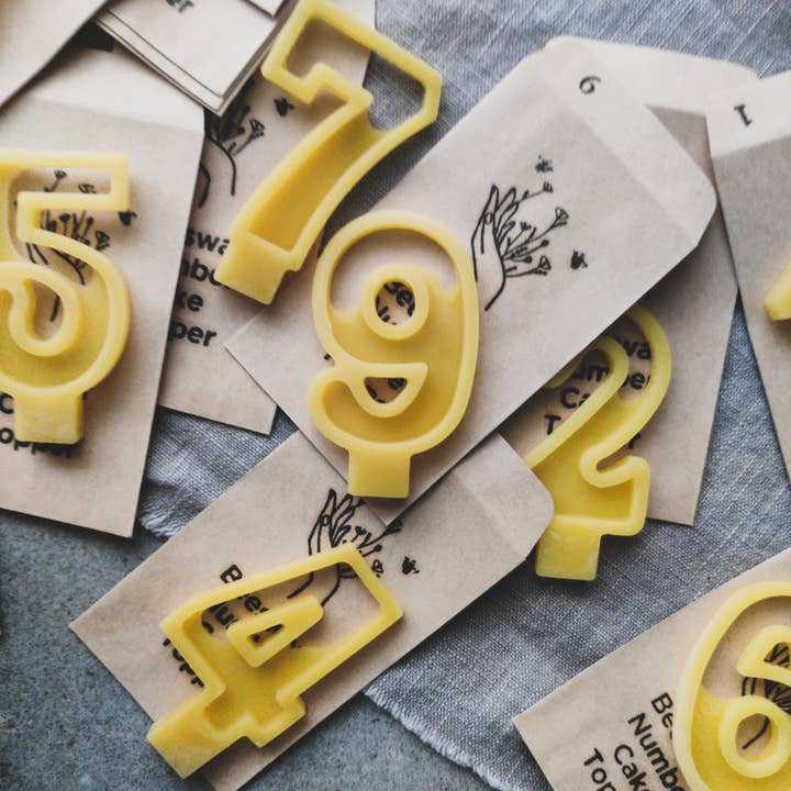 korys – wholesale Cake/cupcake topper – Beeswax Number Cake Topper (full set 0-9)1