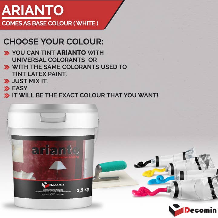 Decomin - Wholesale Muurverf - ARIANTO Parelmoer Siloxaan decoratieve verf 2,5 KG6