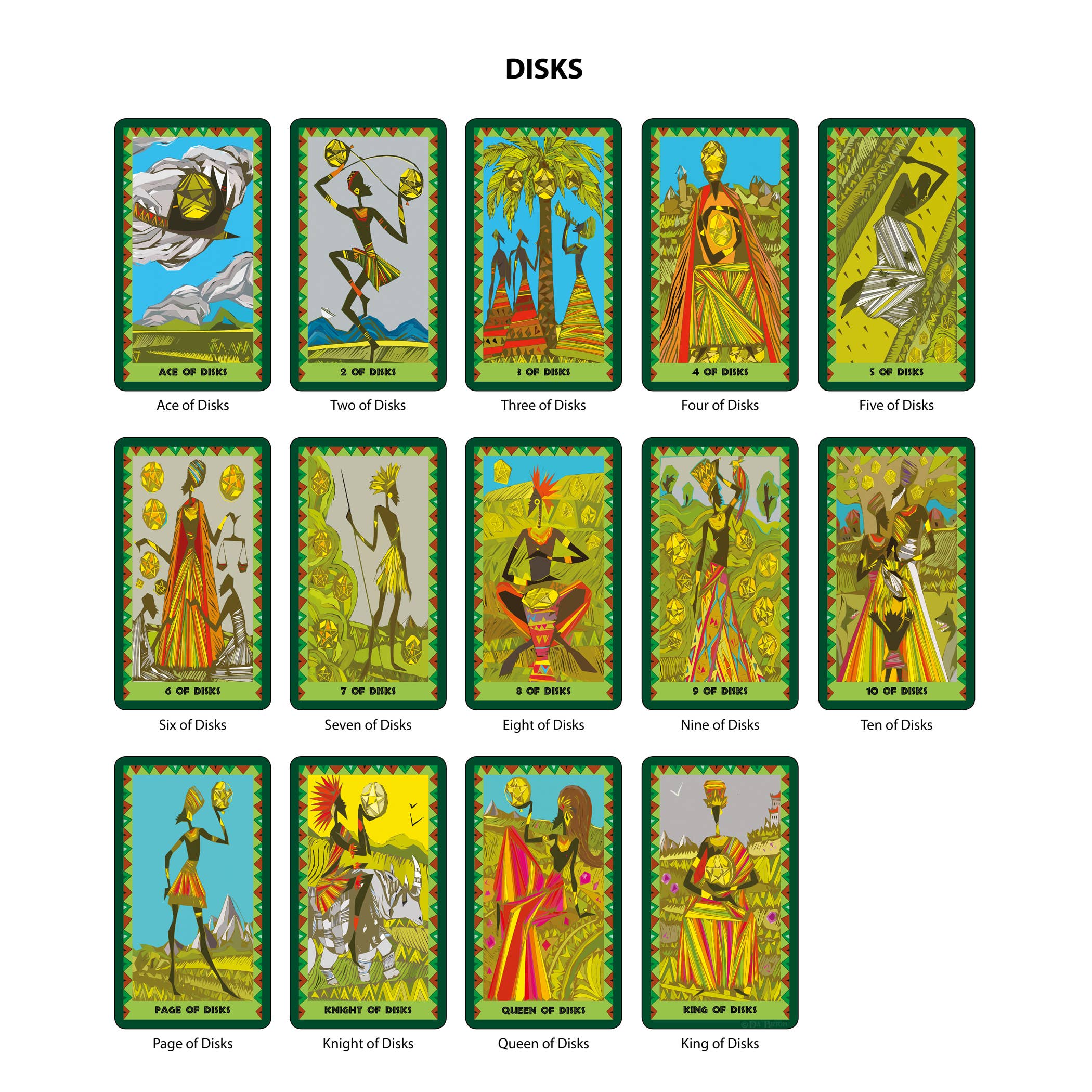 Da Brigh Tarot - Wholesale Tarot Cards - The African Tarot Cubist Tarot Cards Deck10