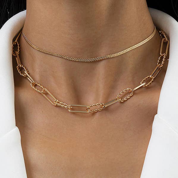 Chains Double Layered Solid Color Necklaces Accessories for wholesale by OceanusSwim