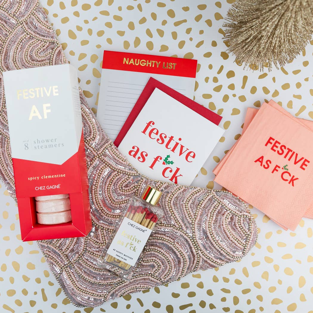 Chez Gagné - Wholesale Disposable Napkin - Festive As F*ck - Holiday Cocktail Napkins2