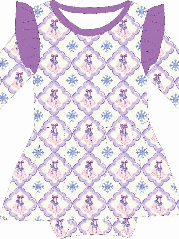 Combinaison à volants en bambou Ice Princess pour la vente par Evvie Bean's