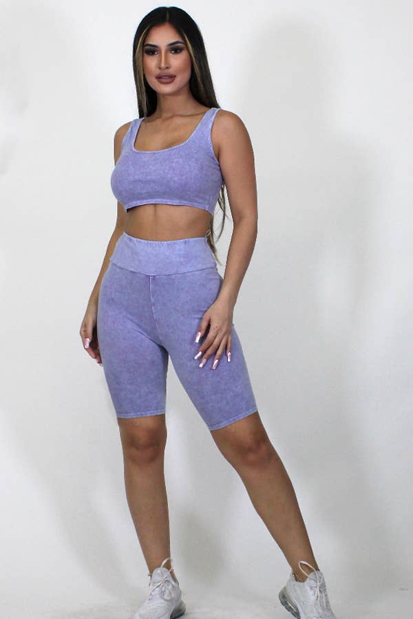 Junie – Großhandel Loungewear-Set – Damen – Mineralgewaschenes Tanktop und Biker Short Set47