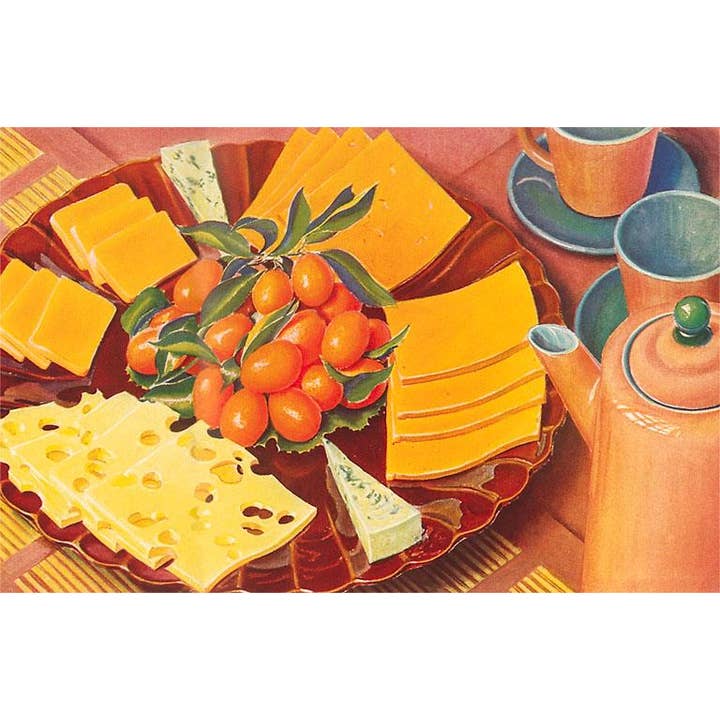 Postcard FO-313 Cheese Plate for wholesale by Found Image Press