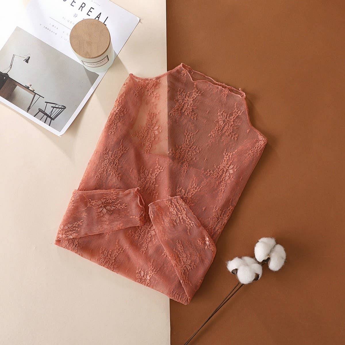 ACCITY - Wholesale Blouse - Women's - Semi Sheer Mesh Lace Sexy Slim Bottoming Shirt_CWTBLL26624