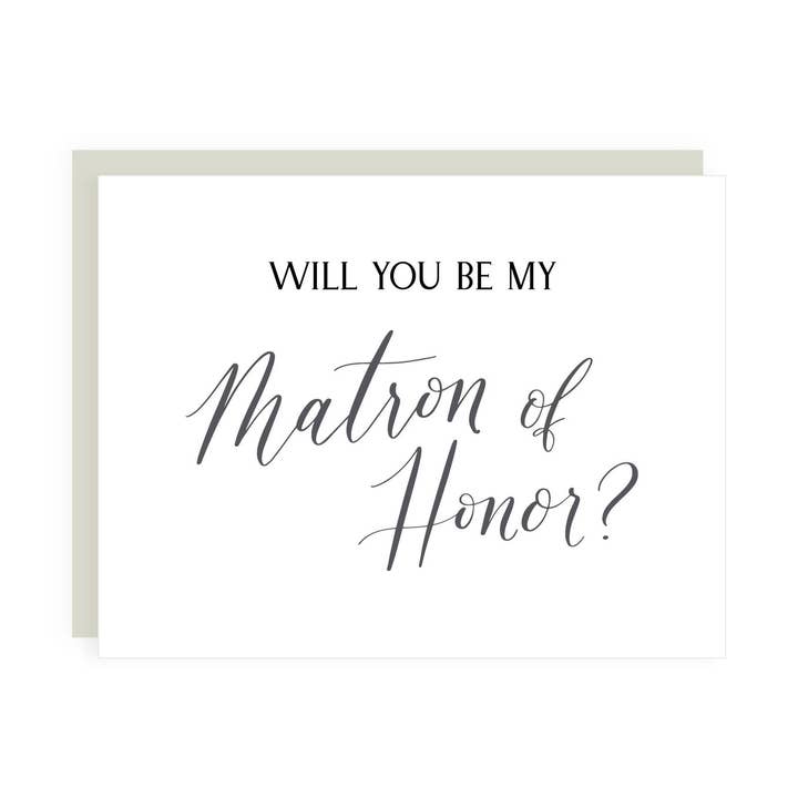 Carte de proposition de Matron of Honor (mariage) pour la vente par Sablewood Paper Company