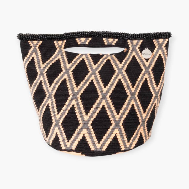 Geometrisk top-håndtaske | Sort for engroshandel hos Guajii Design