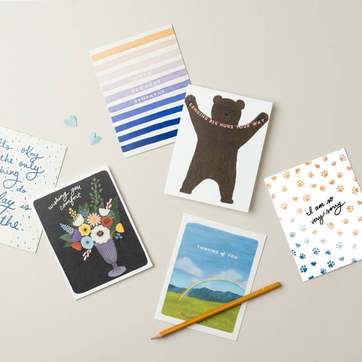 Slightly Stationery – wholesale Sympatikort – Paw Rainbow | Pet Loss Sympati Kort1