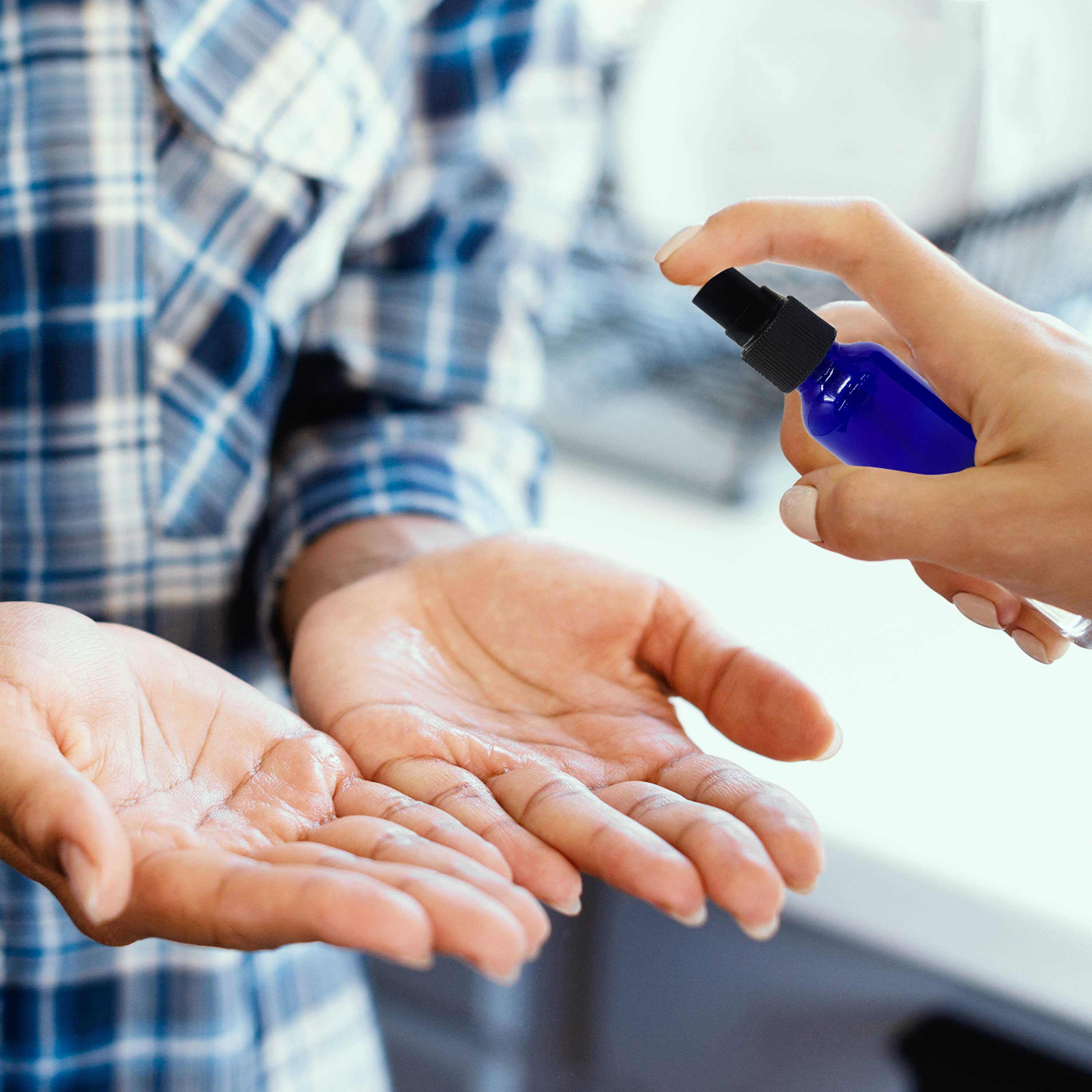 Nevlers - Wholesale Spray Bottle - Cobalt Blue Glass Spray Bottles - 1 oz. (Pack of 24)5