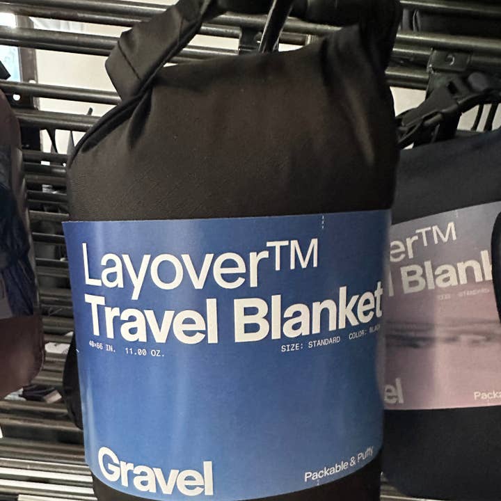 Gravel - Wholesale Travel Blanket - Layover™ Travel Blanket - Insulated & Packable | Black9