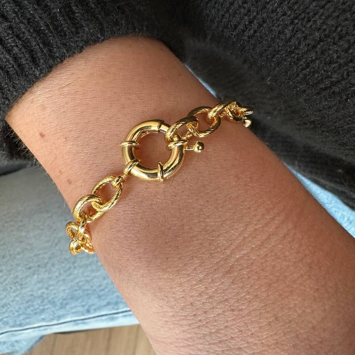 A.B. Paris – Großhandel Glieder- & Kettenarmband – Josie – Armband mit 24-karätiger Vergoldung6