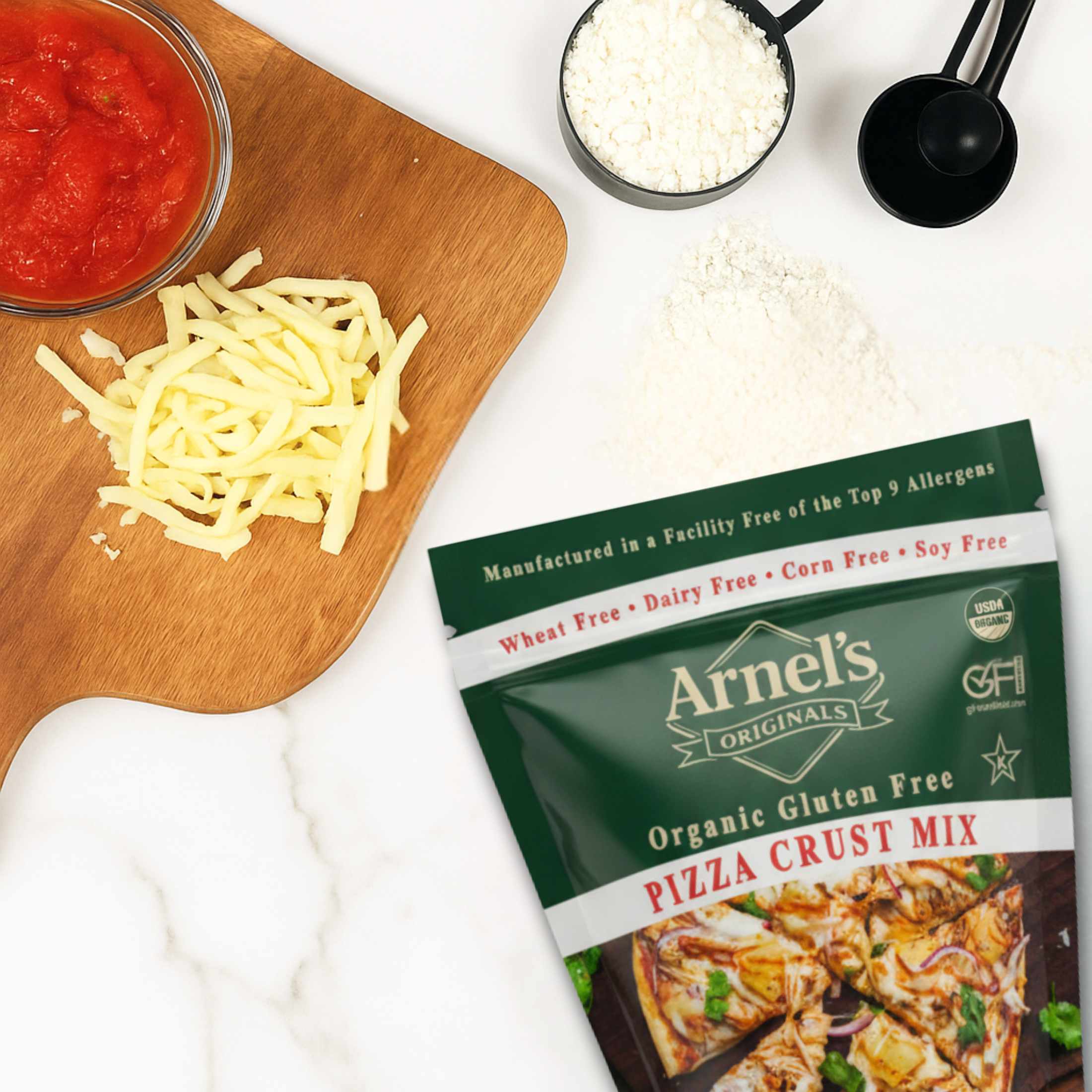 Arnel's Originals - Wholesale Bread Mix - Arnel's Organic Gluten Free Pizza Crust Mix, 2 lbs
3
