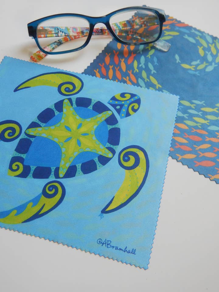 Maori Turtle & Fish Swish - Microfiber Cloth for engroshandel hos Festive Fish