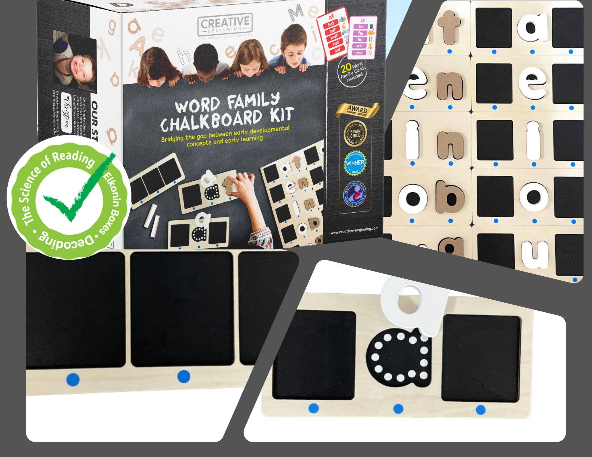 Creative Beginning - Wholesale Puzzle - Kids - Word Family Chalkboard Kit9