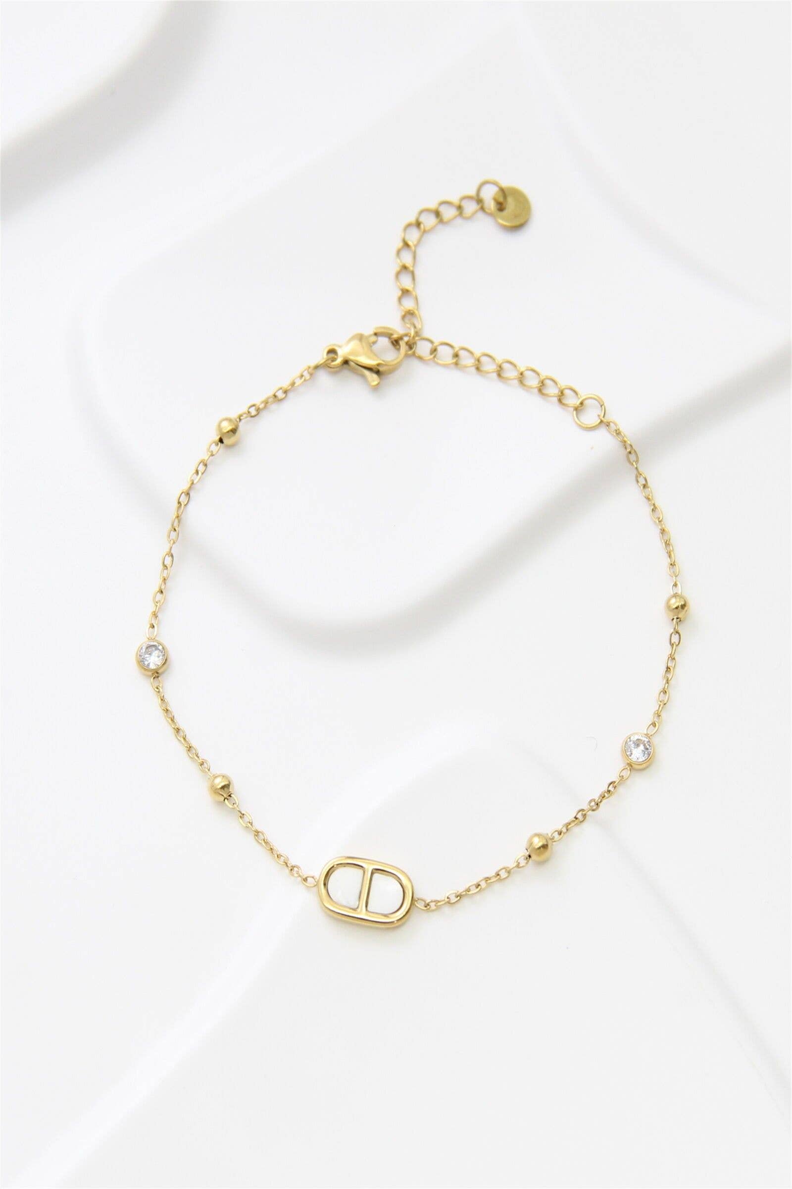 BELLISSIMA BIJOUX - Vente Bracelets maillon et chaîne - Bracelet Chaîne Acier Inoxydable Doré Élégance Minimaliste0