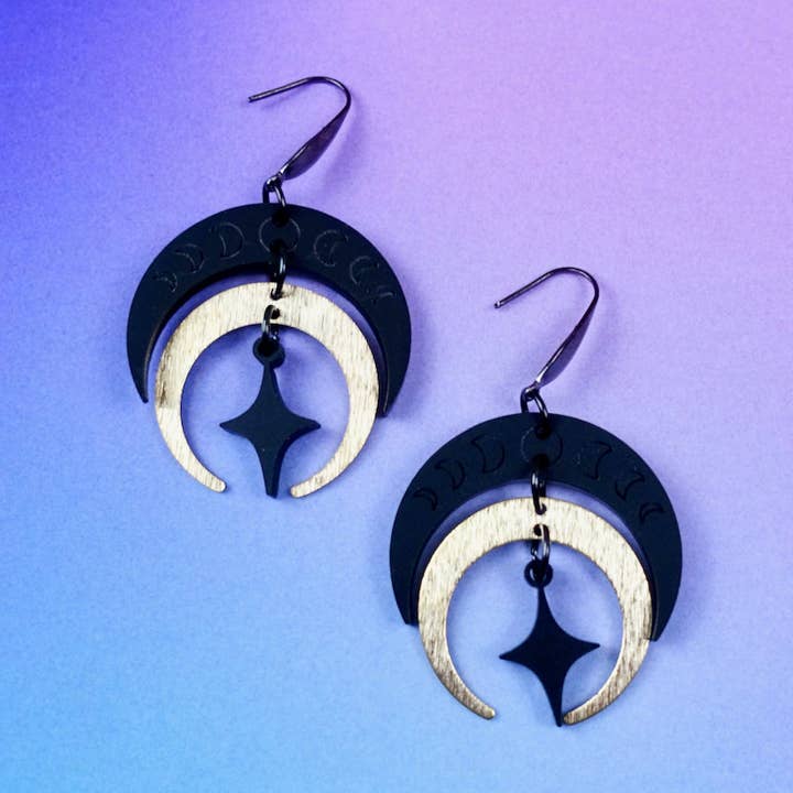 Penumbra Moon Earrings for wholesale by Edenki