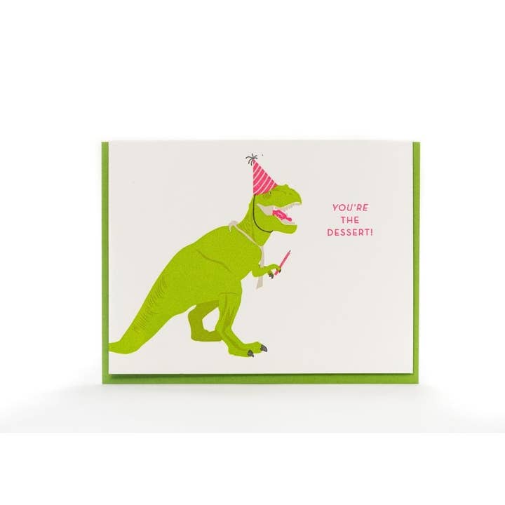 Porchlight Press Letterpress - Wholesale Birthday Card - Birthday Dino Dessert Card6