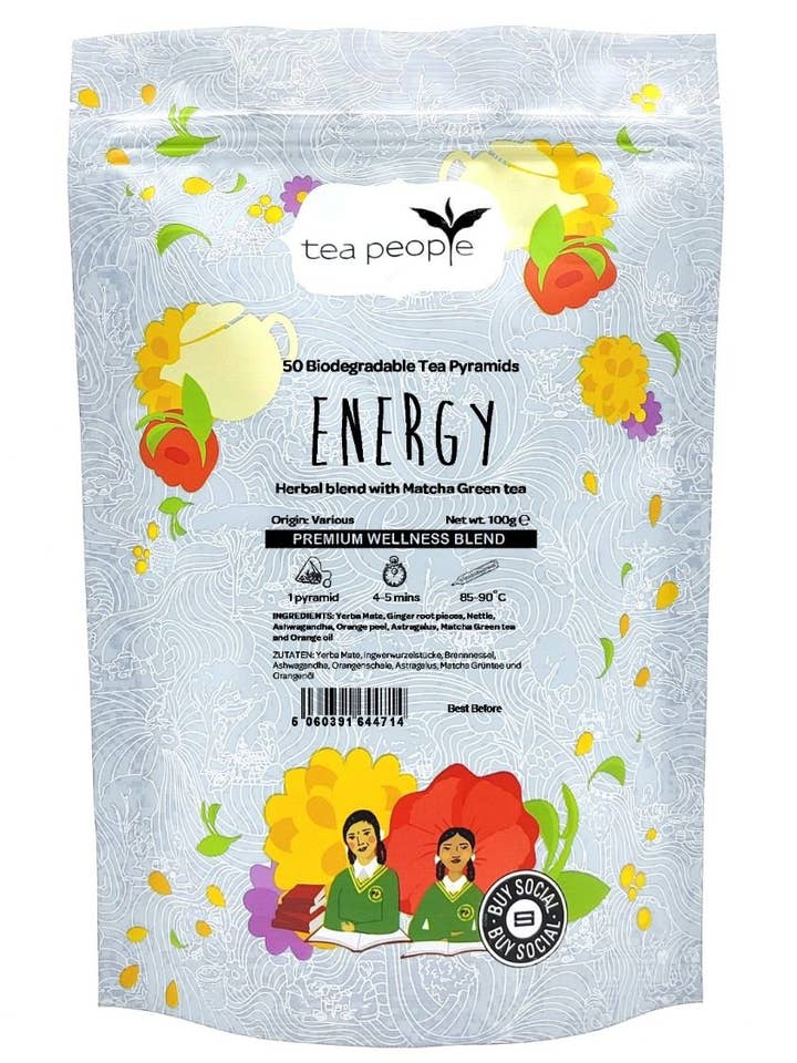 ENERGY Tea - Lot de 50 recharges pyramide pour la vente par Tea People