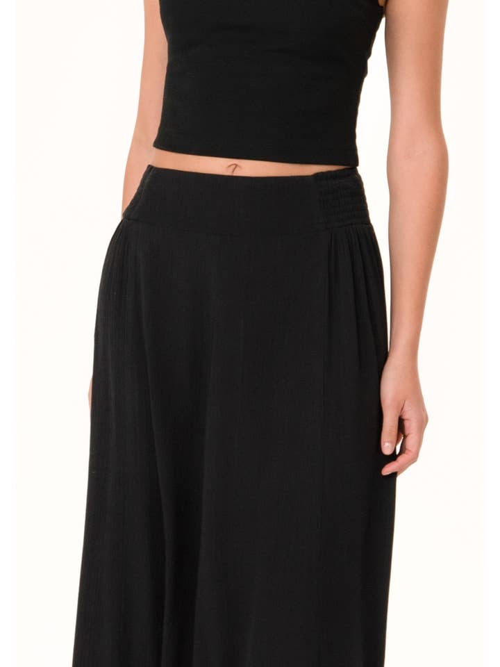 Lovestitch - Wholesale Skirt - Women's - Flowy Smocked Ruffle Hem Skirt13