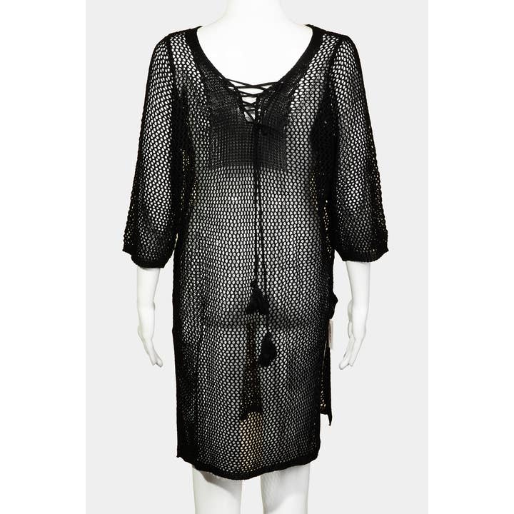 Collections by Fame Accessories - Wholesale Swim Cover Up - Women's - Long Sleeve Fishnet Cover Up5